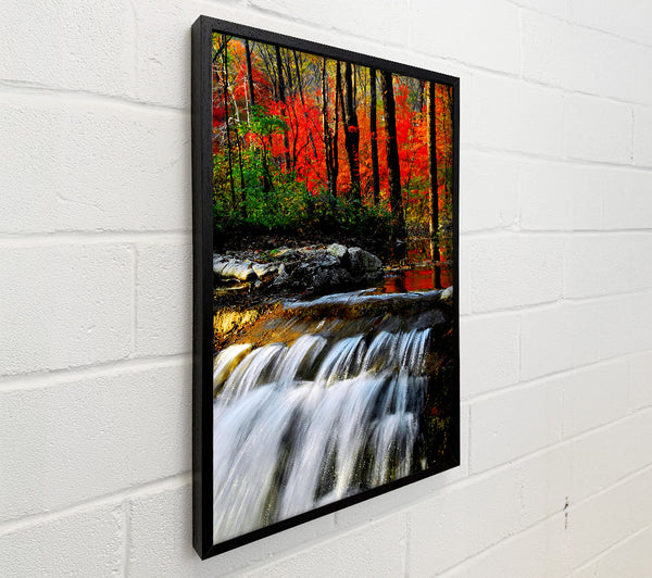 Autumn Waterfall Forest