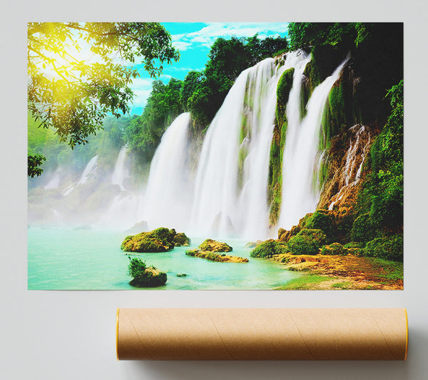 Magical Waterfall Poster