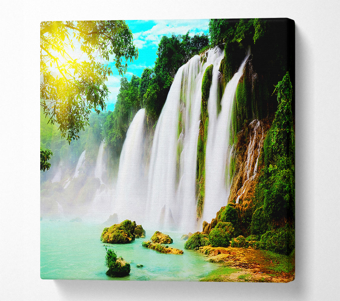  A Canvas Print of Magical Waterfall Canvas Wall Art