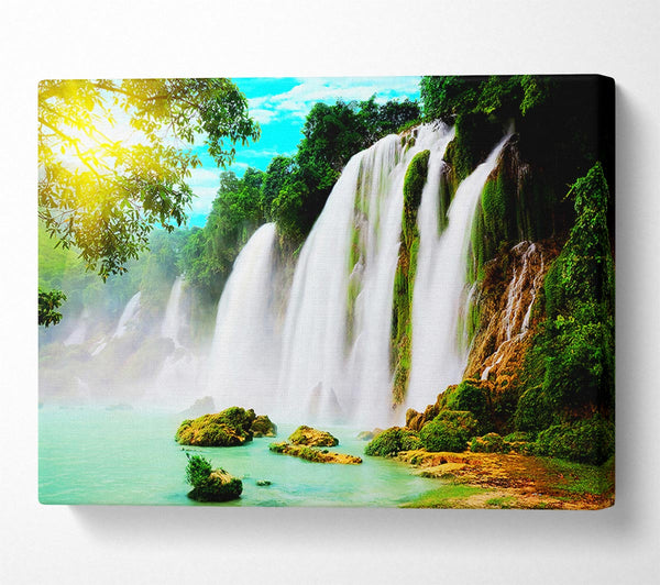  A Canvas Print of Magical Waterfall Canvas Wall Art