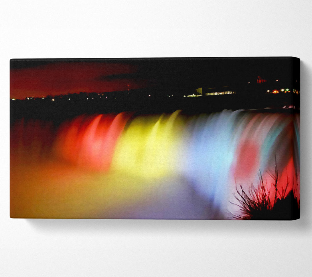  A Canvas Print of Niagara Falls Night Rainbow Canvas Art