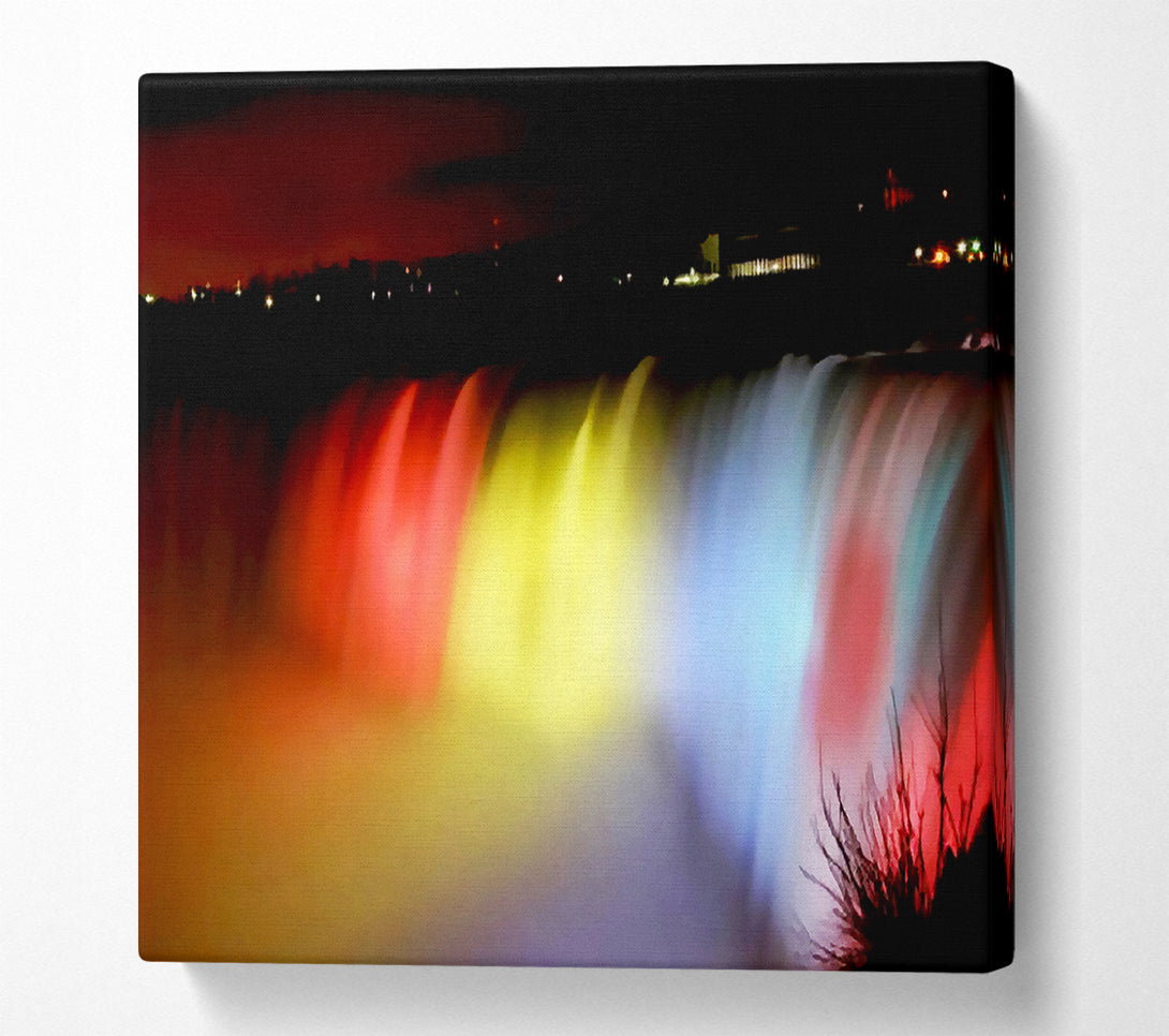  A Canvas Print of Niagara Falls Night Rainbow Canvas Art