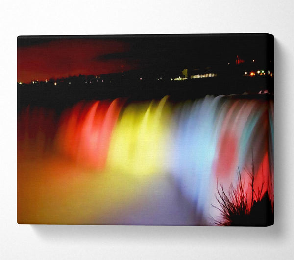  A Canvas Print of Niagara Falls Night Rainbow Canvas Art