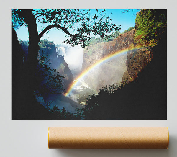 Rainbow Waterfall Poster