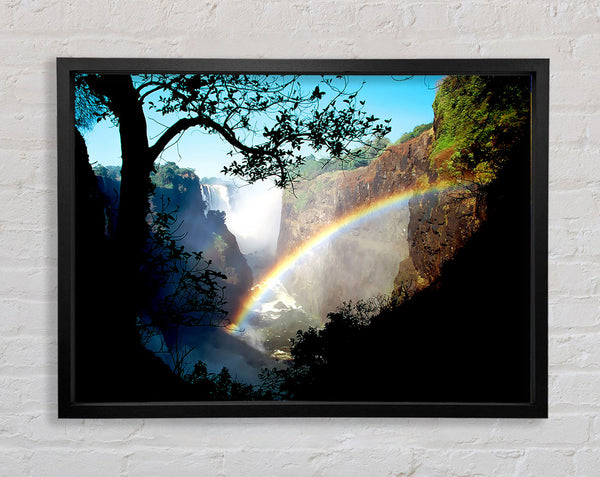 Rainbow Waterfall Framed Print