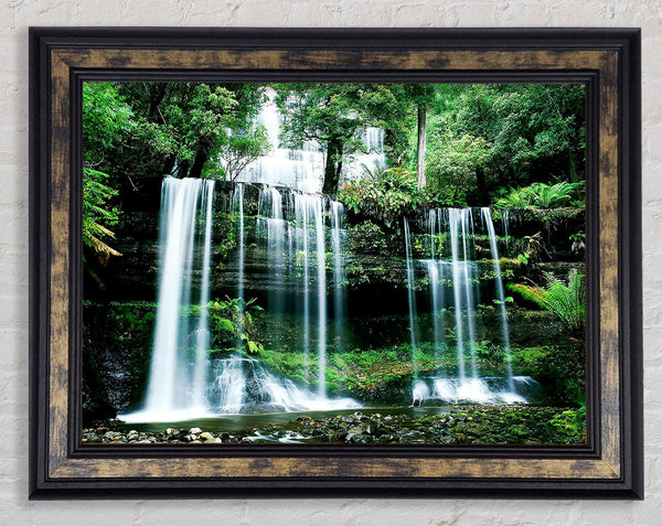 Hidden Forest Waterfall Framed Print