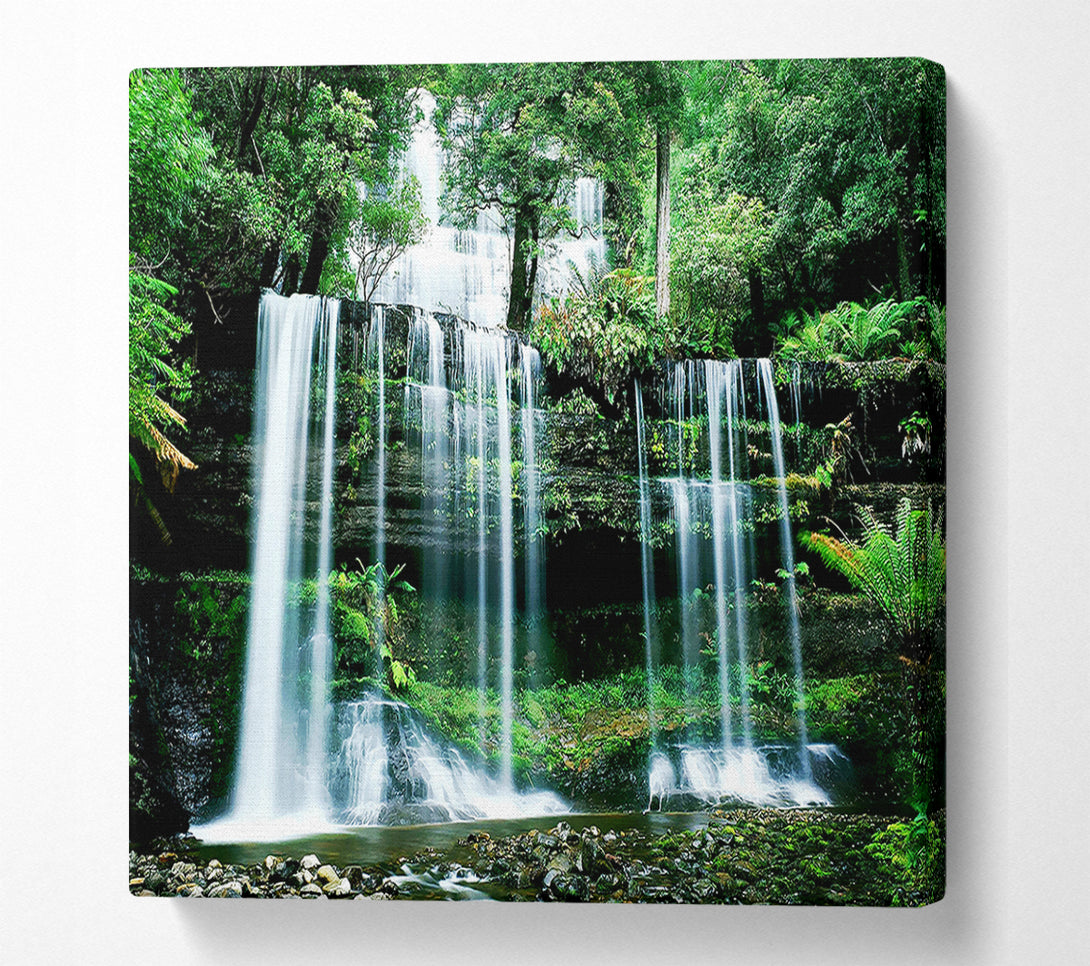  A Canvas Print of Hidden Forest Waterfall Canvas Wall Art
