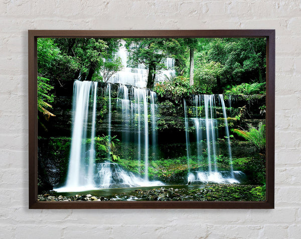 Hidden Forest Waterfall Framed Print