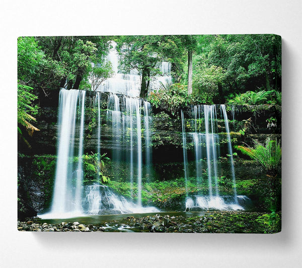  A Canvas Print of Hidden Forest Waterfall Canvas Wall Art