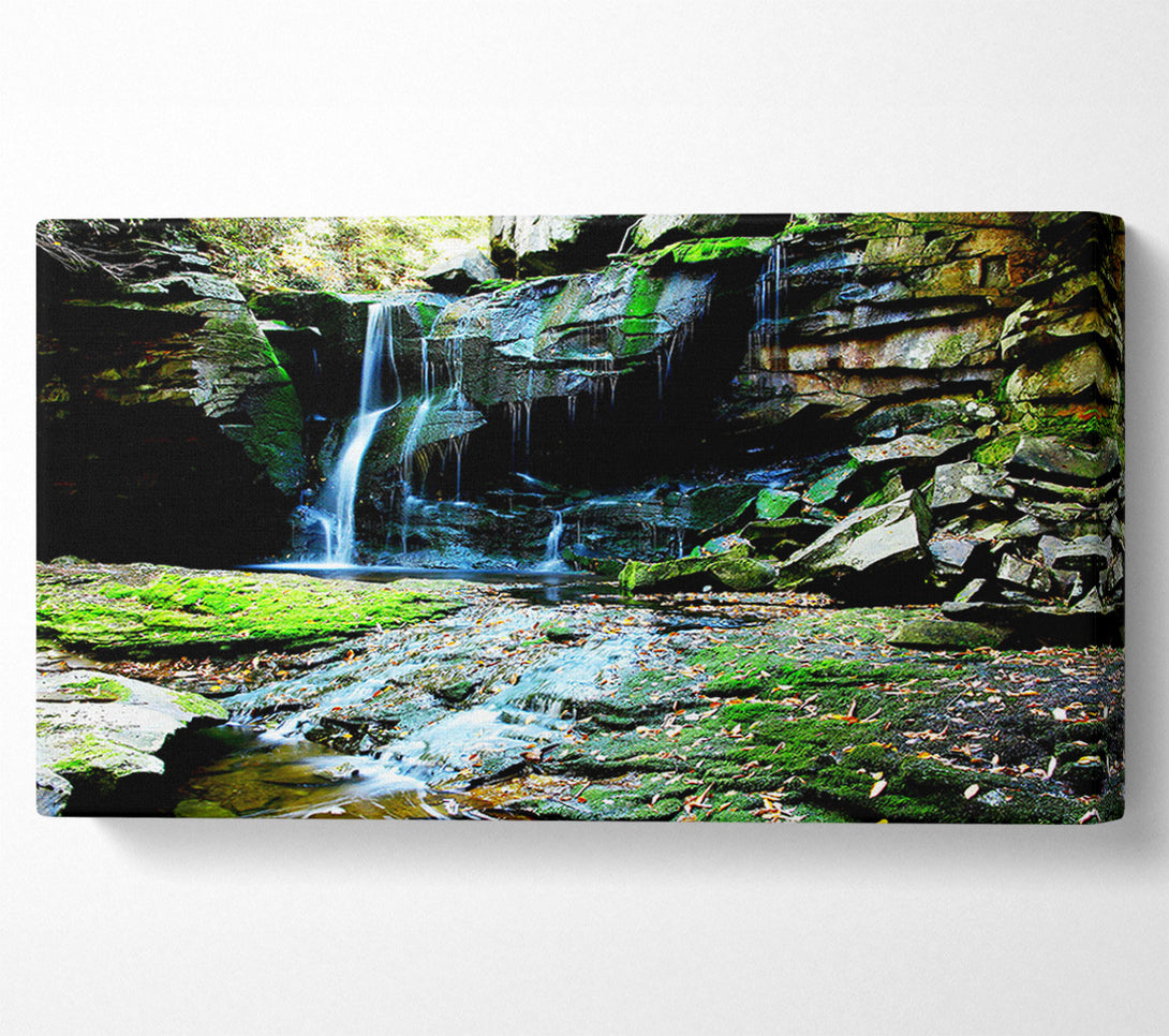  A Canvas Print of Rocky Waterfall Spill Canvas Art