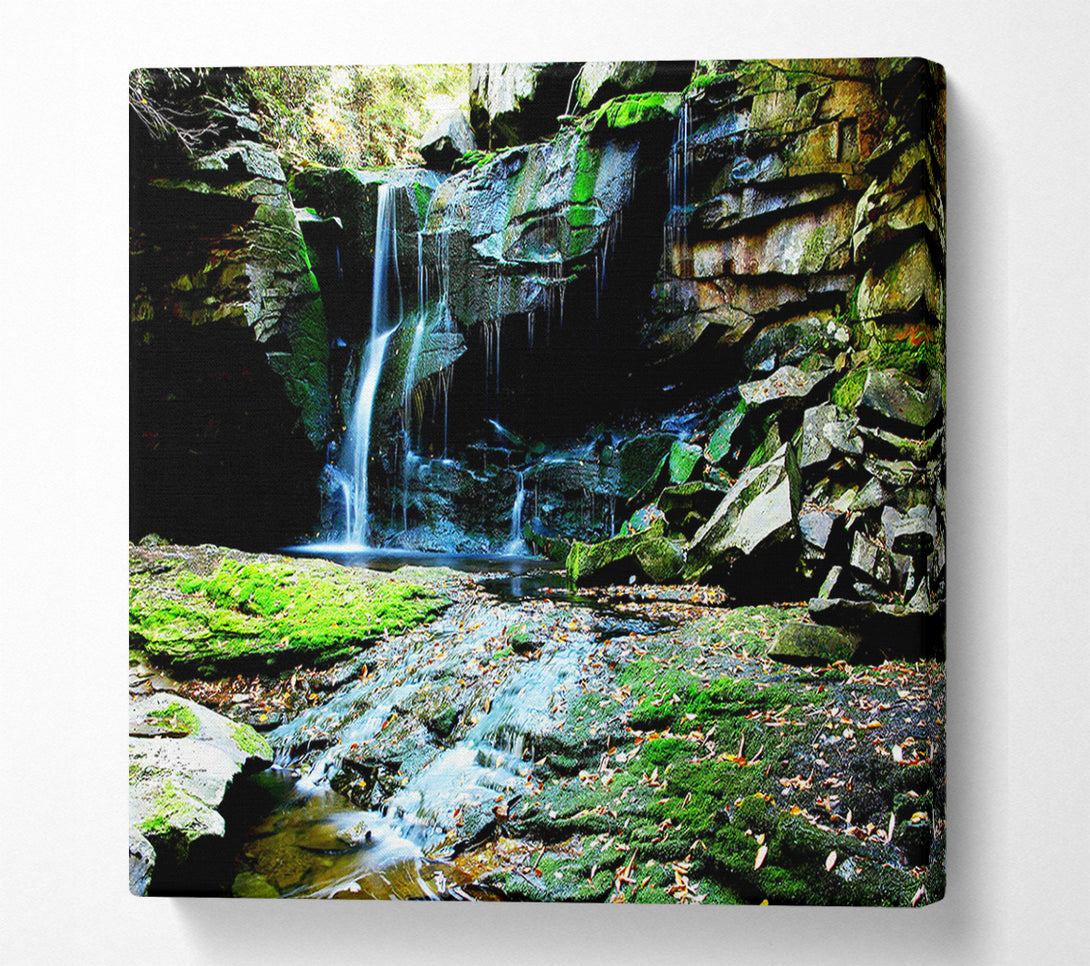  A Canvas Print of Rocky Waterfall Spill Canvas Art
