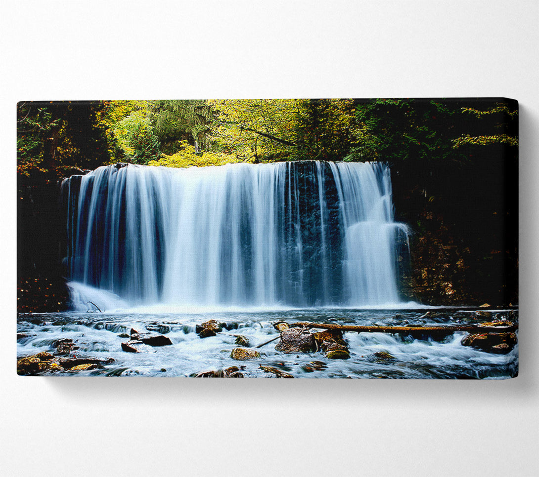  A Canvas Print of Waterfall Treetops Canvas Art