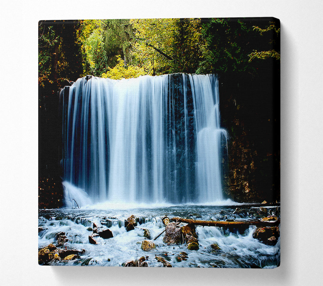  A Canvas Print of Waterfall Treetops Canvas Art