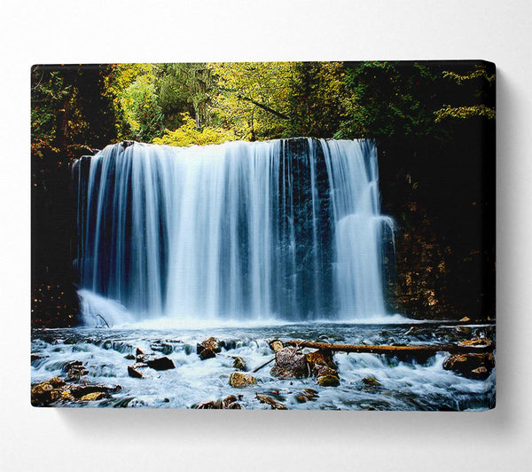 A Canvas Print of Waterfall Treetops Canvas Art