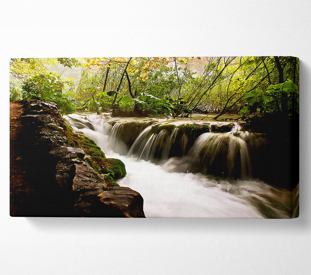  A Canvas Print of Where The Waterfall Flows Canvas Art