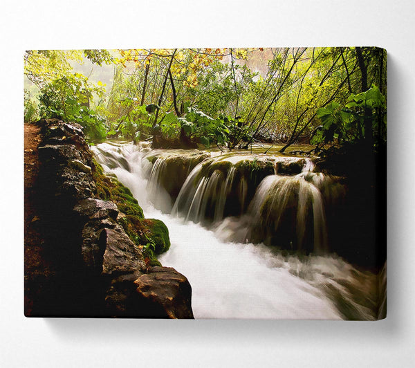  A Canvas Print of Where The Waterfall Flows Canvas Art