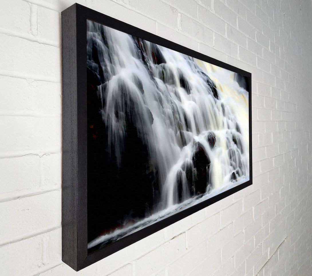  A Canvas Print of Gushing Waterfall Rocks Canvas Wall Art