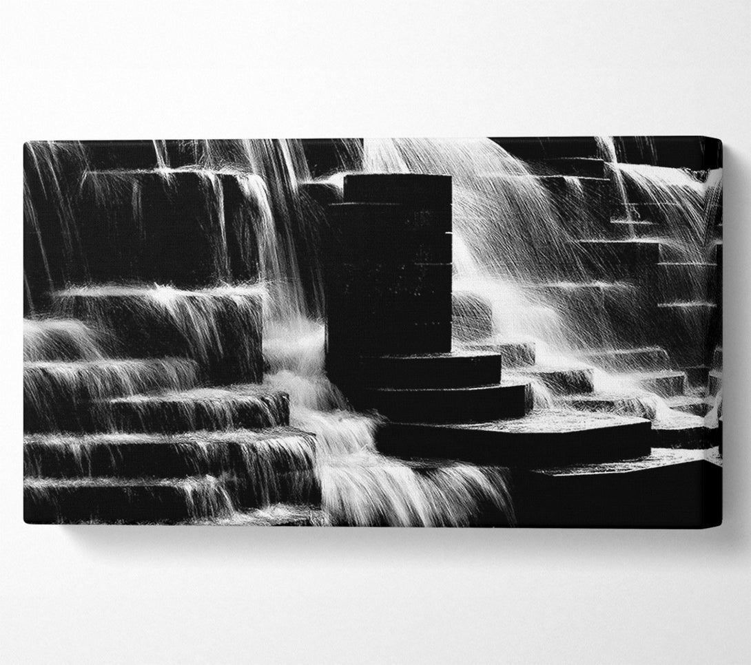  A Canvas Print of Waterfall B n W Canvas Print