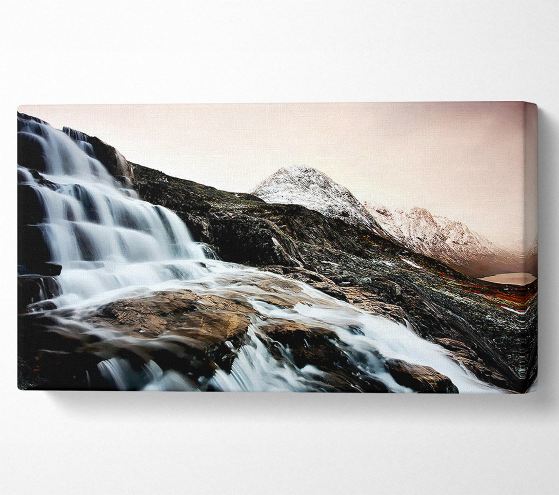  A Canvas Print of The Waterfall Mountain Canvas Print