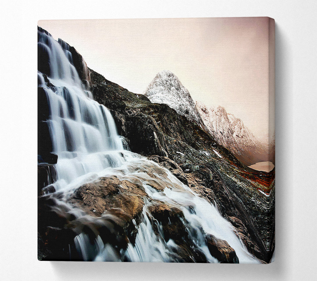  A Canvas Print of The Waterfall Mountain Canvas Print