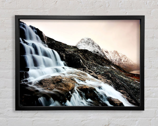 The Waterfall Mountain Framed Print
