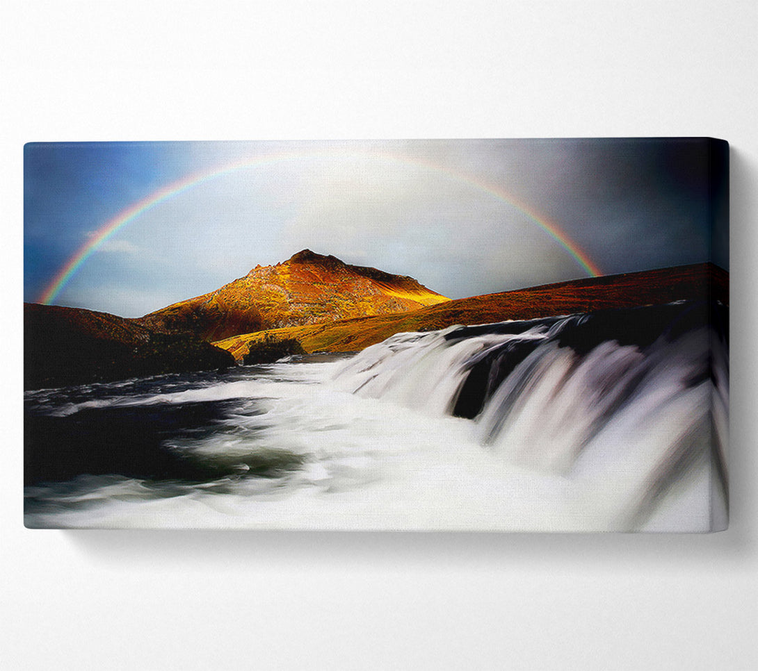  A Canvas Print of Rainbow Mountain Falls Canvas Wall Art