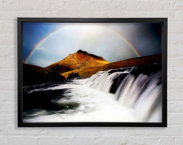 Rainbow Mountain Falls Framed Print
