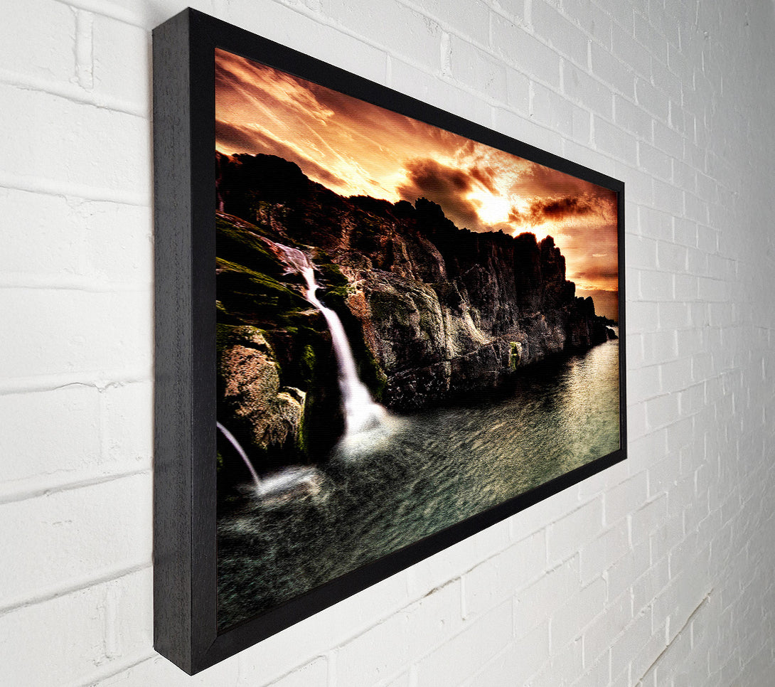  A Canvas Print of The Cliffs Into The Sea Canvas Wall Art