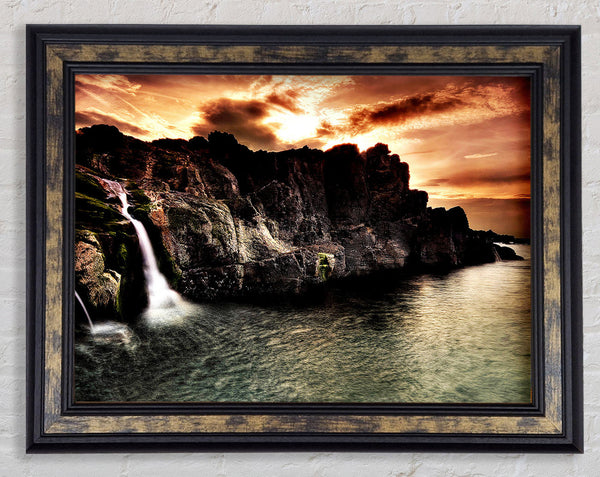 The Cliffs Into The Sea Framed Print