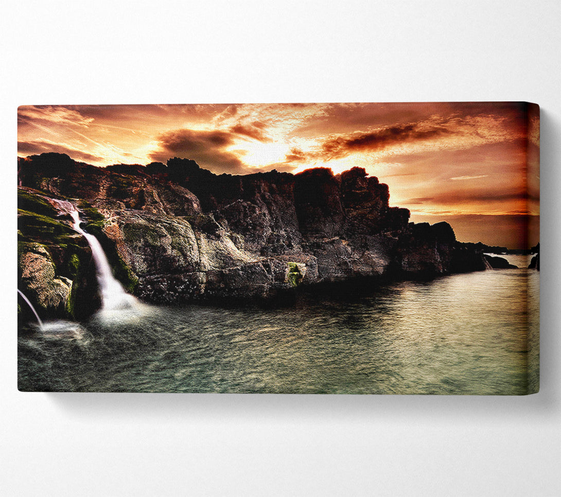  A Canvas Print of The Cliffs Into The Sea Canvas Wall Art