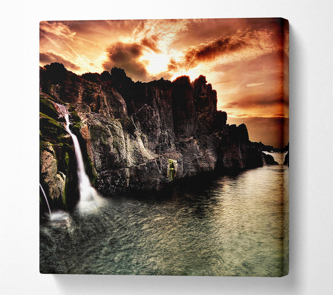  A Canvas Print of The Cliffs Into The Sea Canvas Wall Art