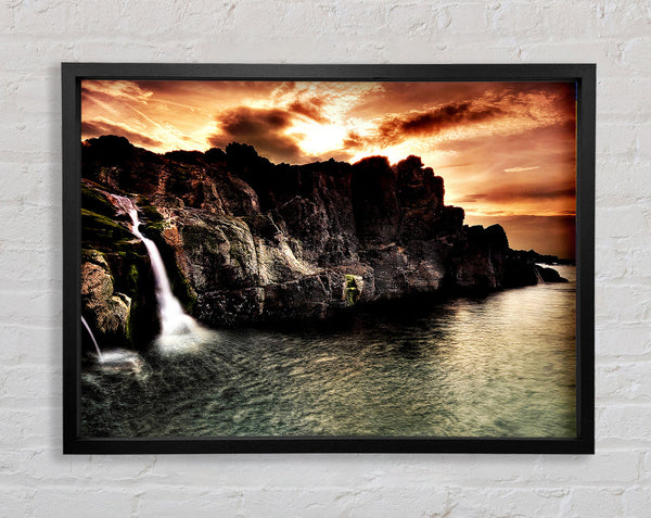 The Cliffs Into The Sea Framed Print