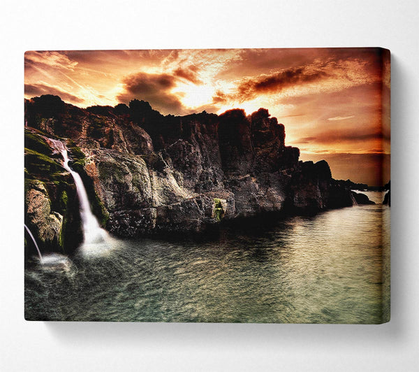  A Canvas Print of The Cliffs Into The Sea Canvas Wall Art