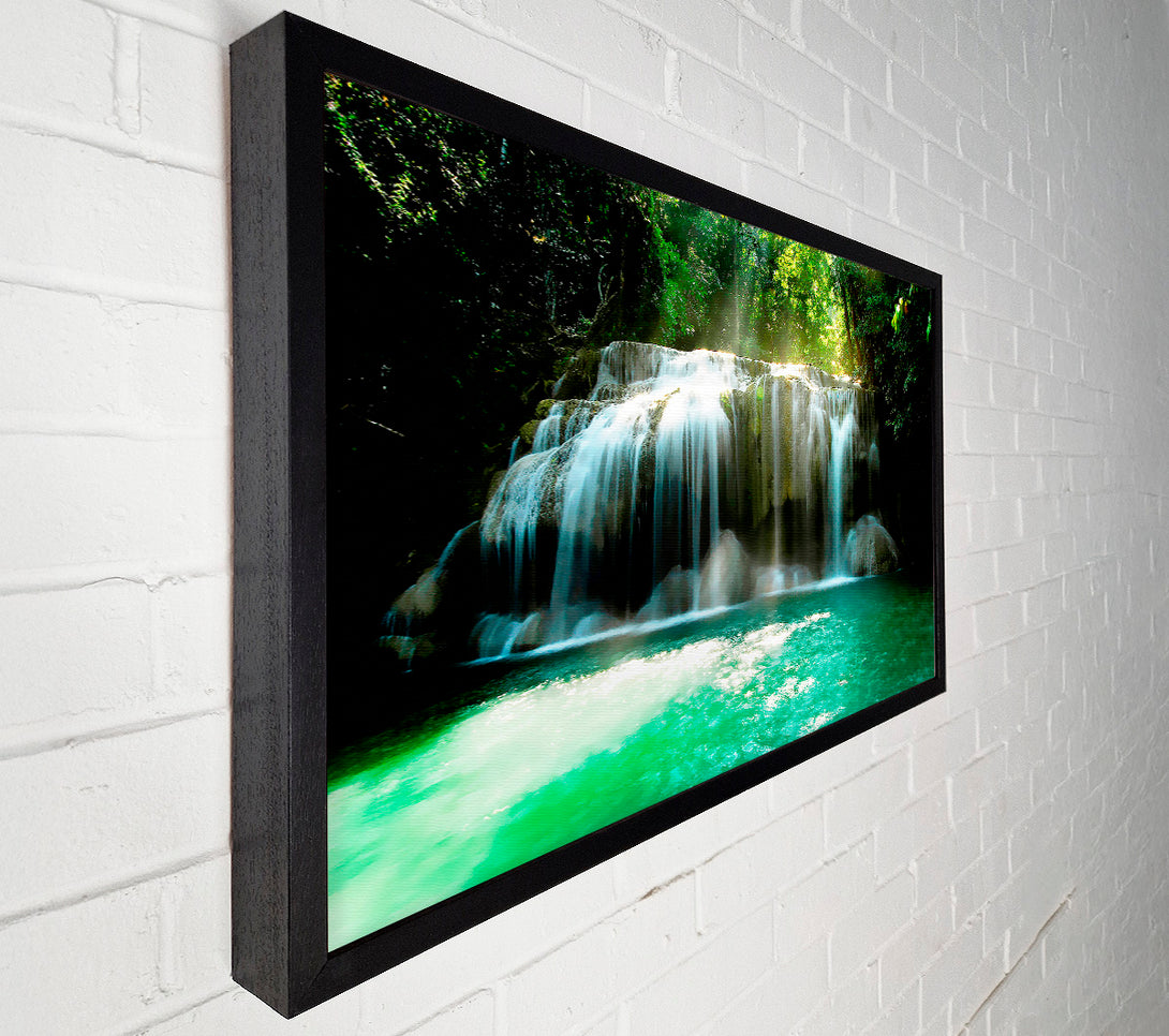  A Canvas Print of Waterfall Paradise Clear Waters Canvas Art