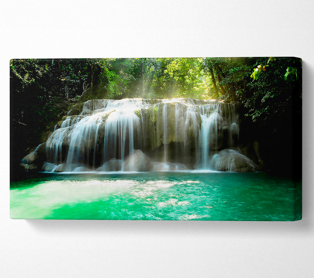  A Canvas Print of Waterfall Paradise Clear Waters Canvas Art