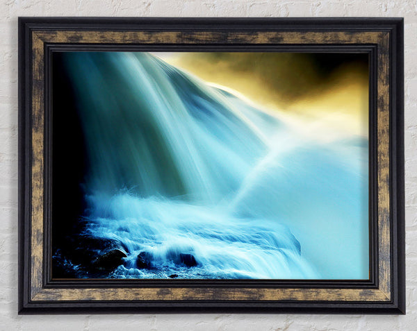 Heavens Waterfalls Framed Print