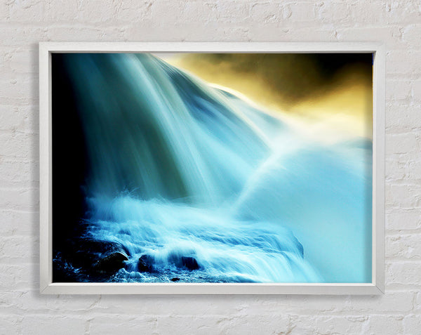 Heavens Waterfalls Framed Print