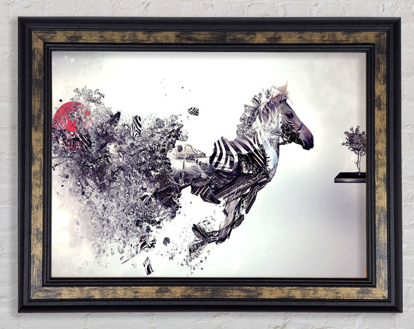 Abstract Zebra Framed Print