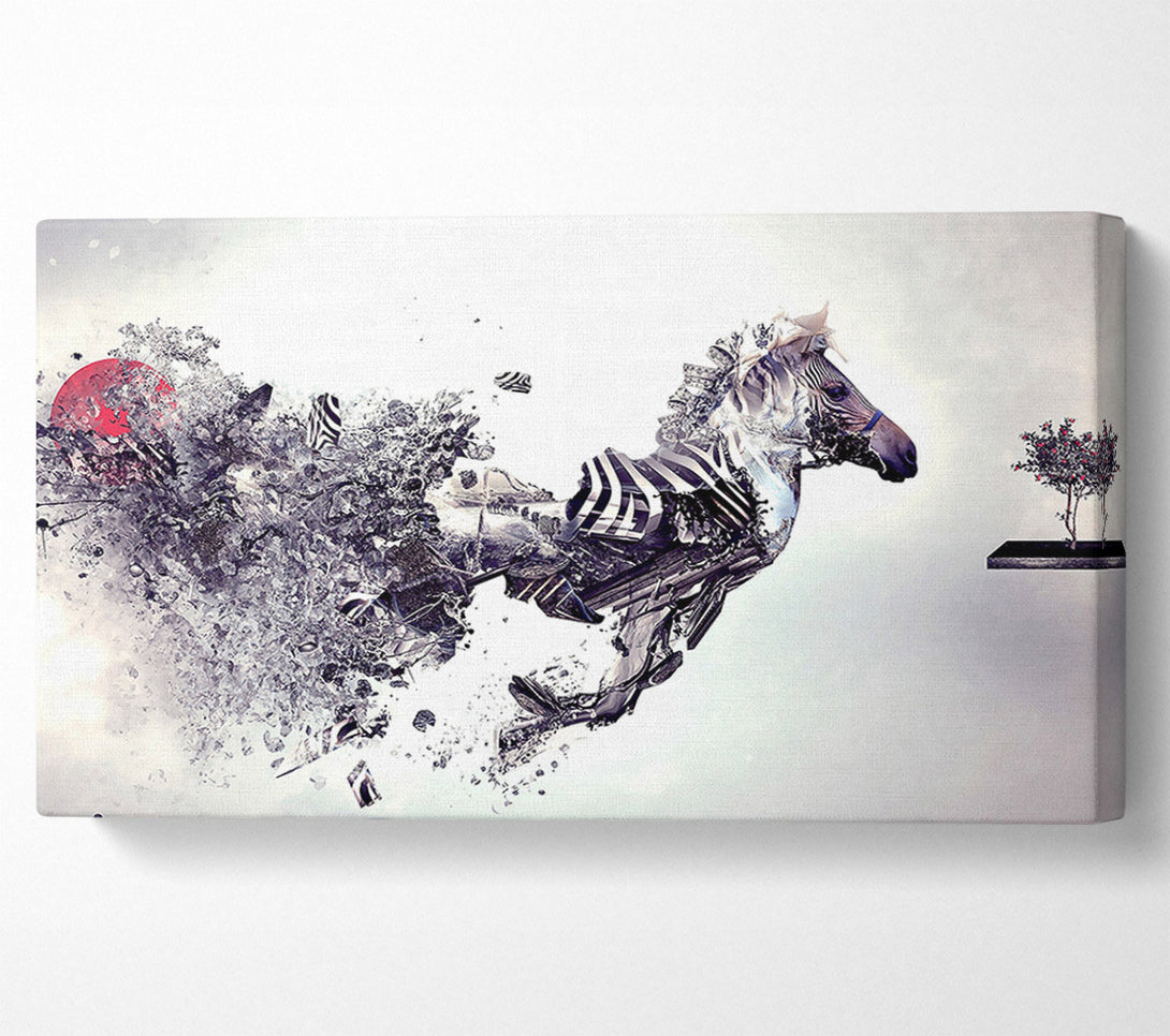  A Canvas Print of Abstract Zebra Canvas Print