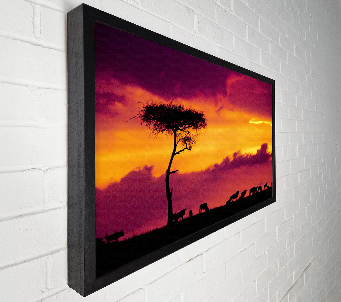  A Canvas Print of African Safari Sunset Canvas Wall Art