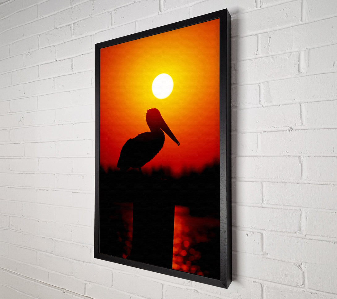  A Canvas Print of Bird At Sunset Canvas Art