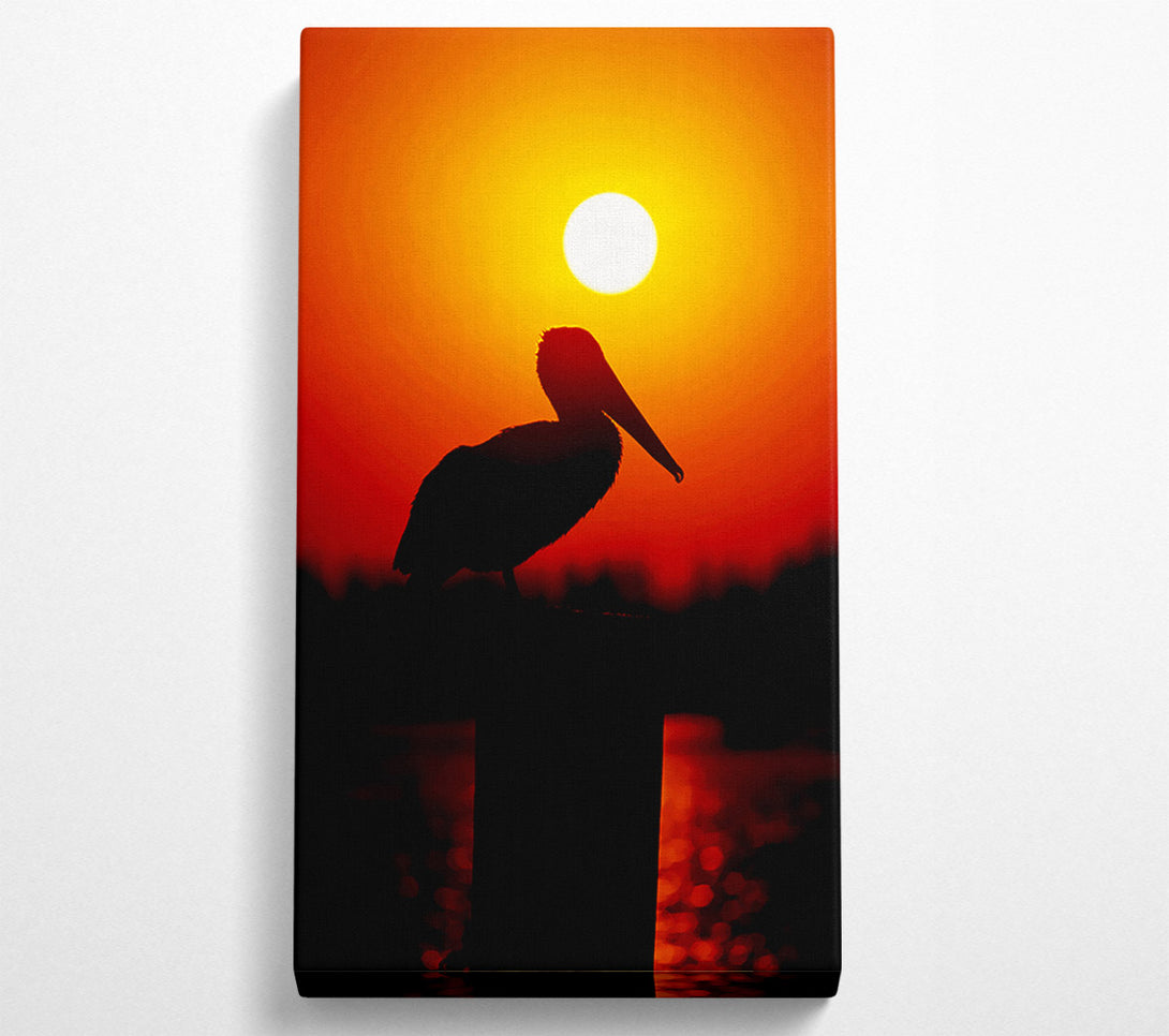  A Canvas Print of Bird At Sunset Canvas Art