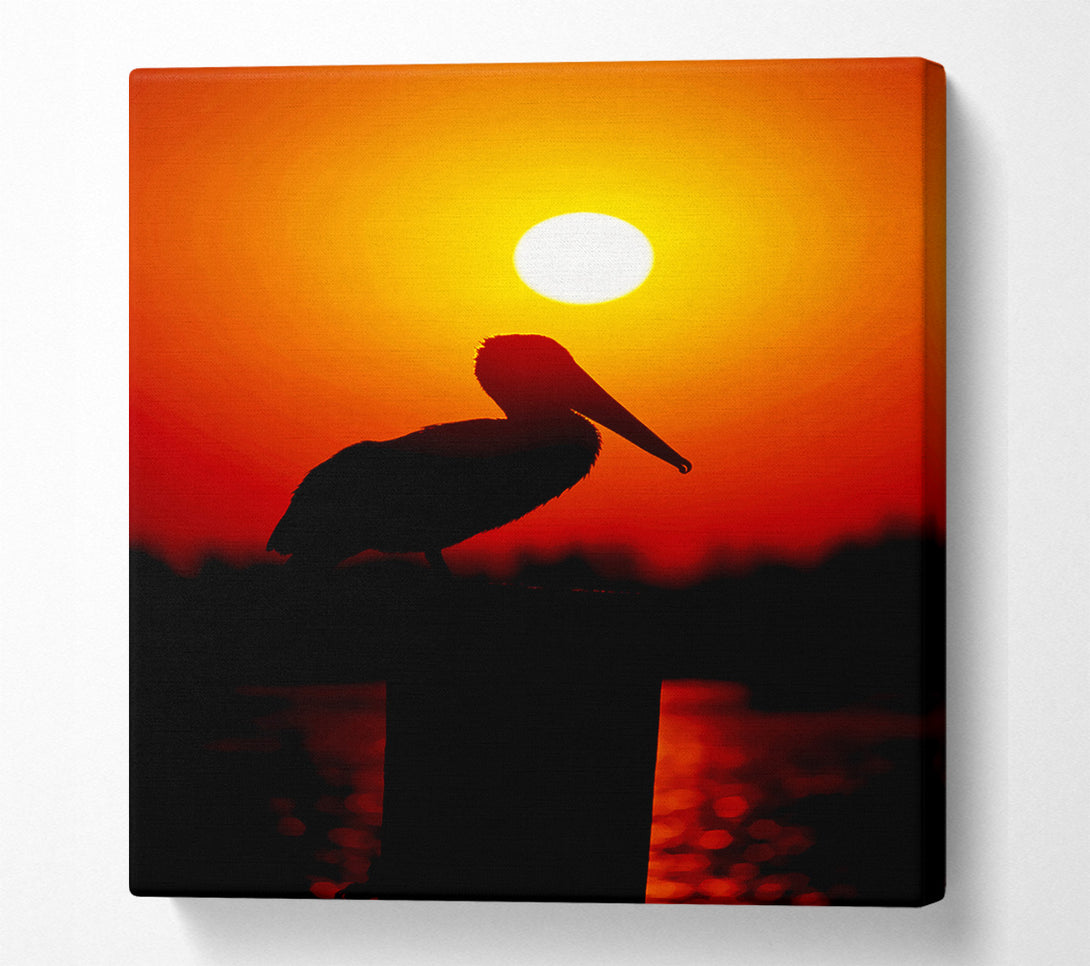  A Canvas Print of Bird At Sunset Canvas Art