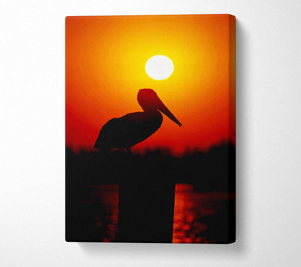  A Canvas Print of Bird At Sunset Canvas Art