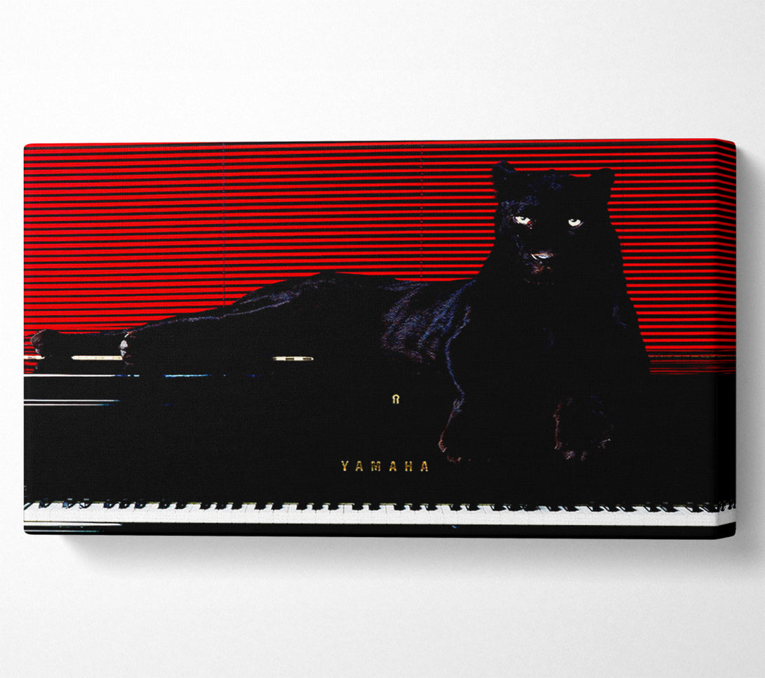  A Canvas Print of Black Panther Piano Canvas Wall Art
