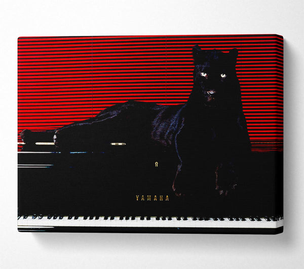  A Canvas Print of Black Panther Piano Canvas Wall Art
