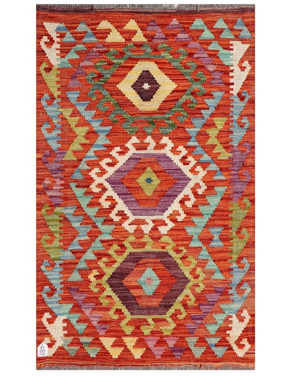 Maimana Afghanistan Kilim Rug - 122 x 76 cm