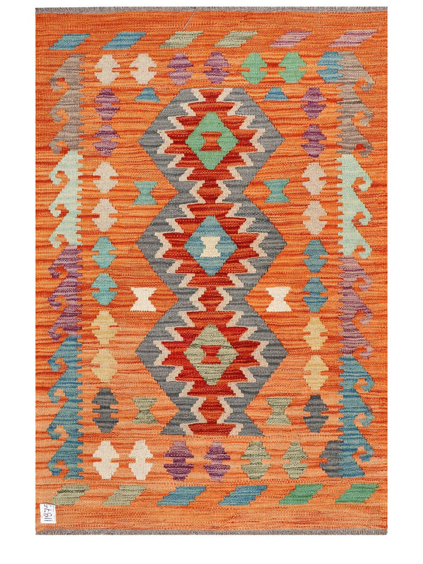 Maimana Afghanistan Kilim Rug - 117 x 82 cm