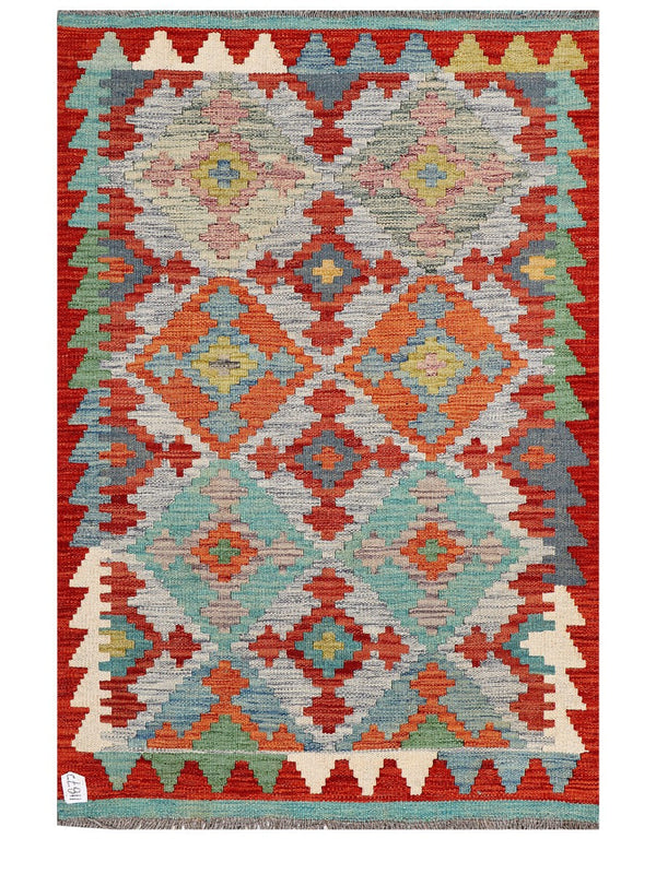 Maimana Afghanistan Kilim Rug - 119 x 82 cm