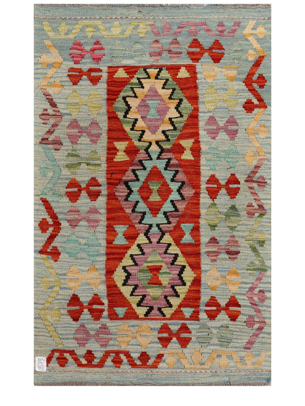 Maimana Afghanistan Kilim Rug - 124 x 80 cm